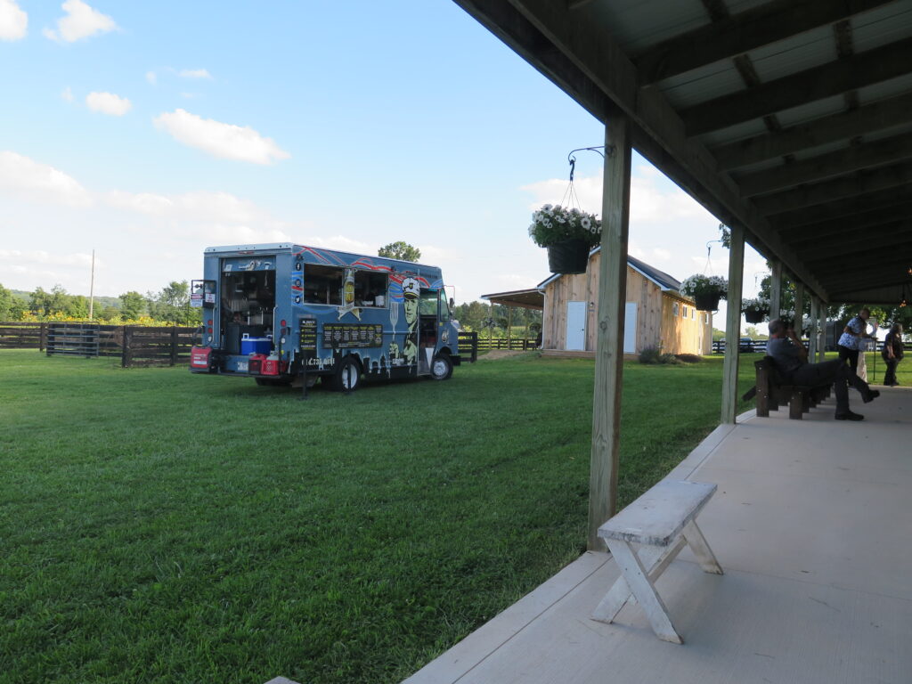 Food truck serving delicious treats at a Columbus, Ohio wedding, offering guests a unique and fun catering option for the celebration.