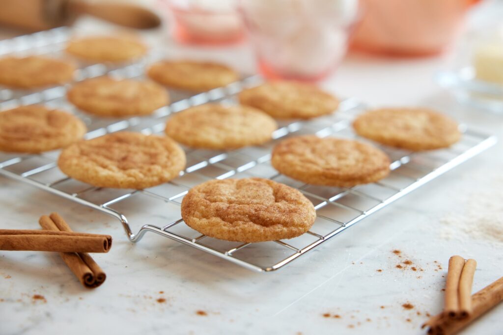 A beautifully arranged tray of snickerdoodle cookies at a wedding in Central Ohio