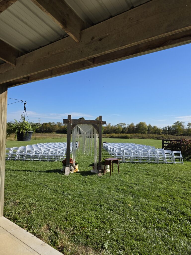 Outdoor Ceremony Space at 22 Acres Farm Venue near Columbus Ohio