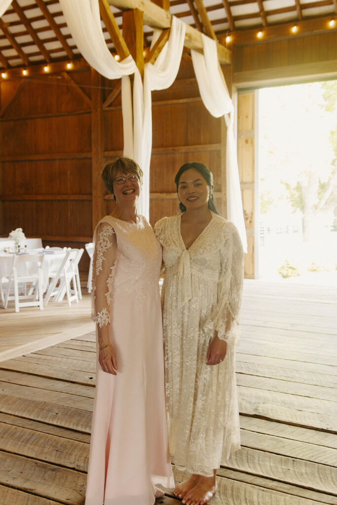 Katie and her Mom in the barn at 22 acres farm in newark ohio