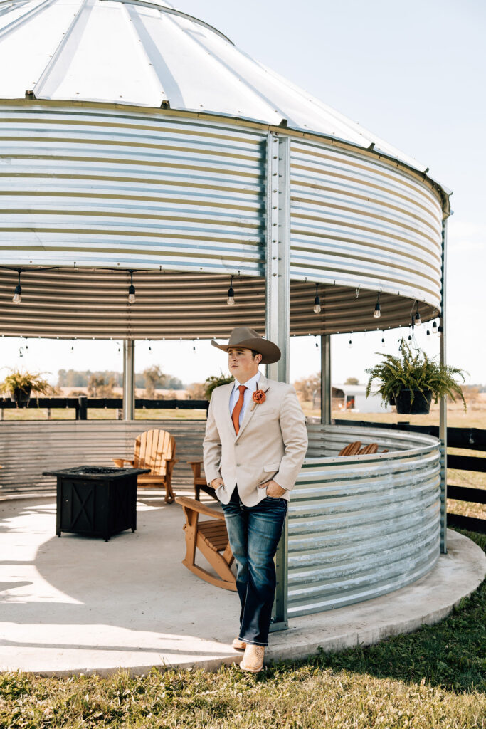 Grain Silo gazebo at 22 Acres Farm Wedding Venue in Newark, Ohio